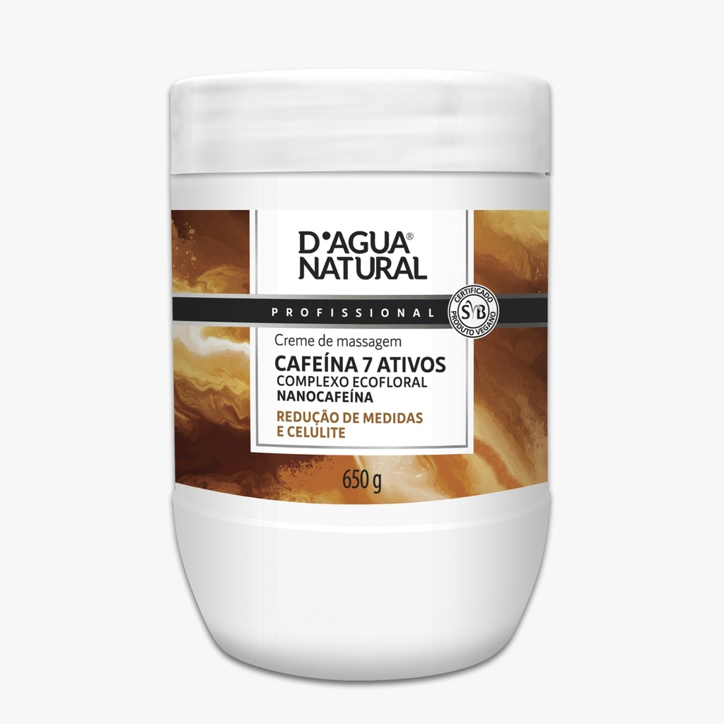 CREME DE MASSAGEM CAFEINA 7 ATIVOS 650g