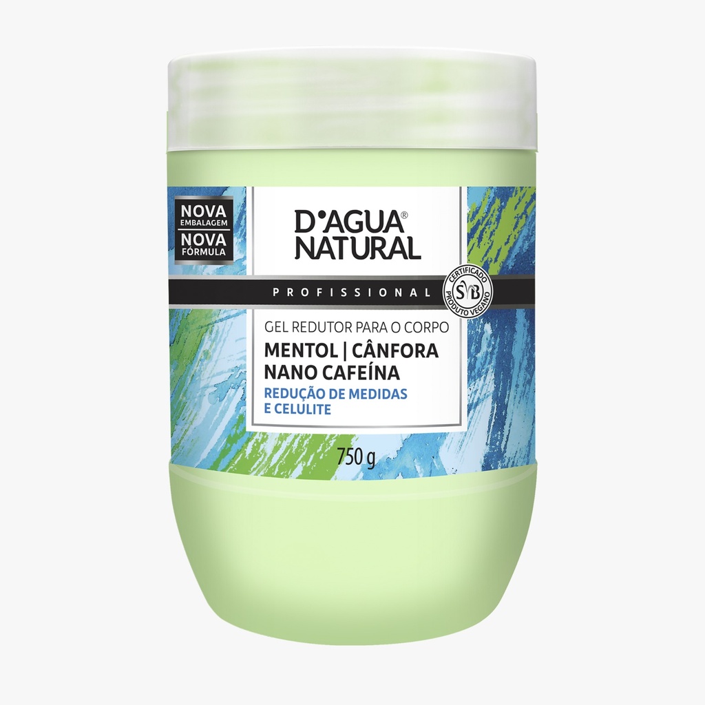 GEL REDUTOR CRIOTERAPEUTICO MENTOL CANFORA E CAFEINA D AGUA NATURAL 650G