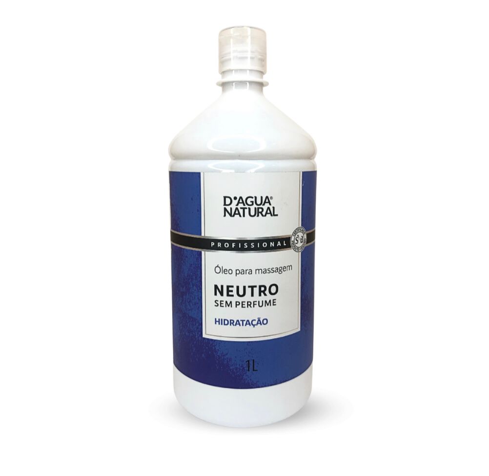 OLEO DE MASSAGEM PROFISSIONAL NEUTRO 1L D AGUA NATURAL