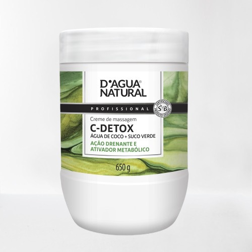 CREME DE MASSAGEM LIPO DRENANTE C DETOX SUCO VERDE D AGUA NATURAL 650G