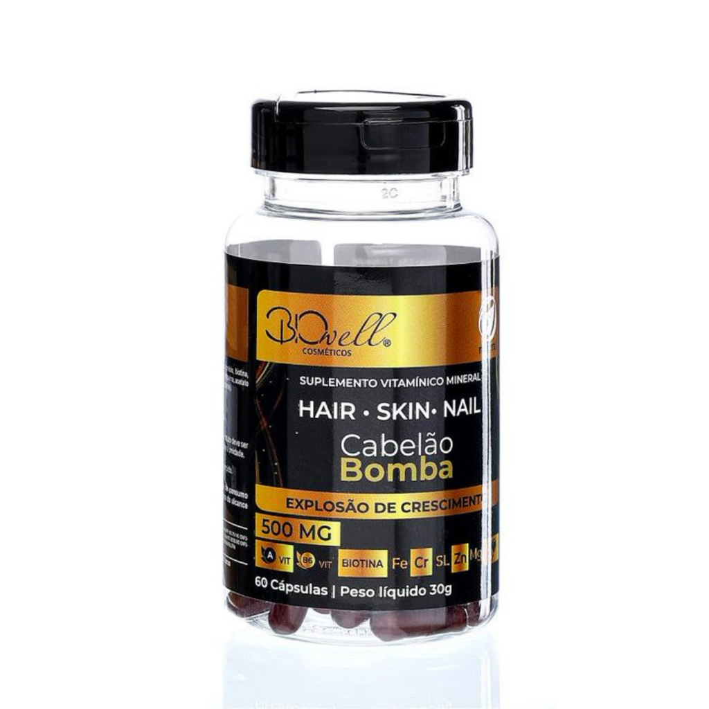 SUPLEMENTO ALIMENTAR COMPLEX VITAMIN-CABELAO-BIOWELL 500mg